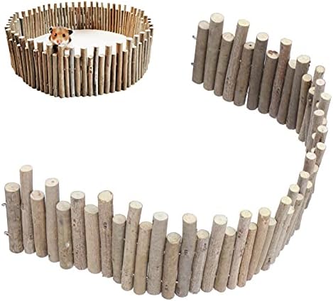 Flexible Hamster Wooden Bridge, 11.8In Fence for Cage Accessories