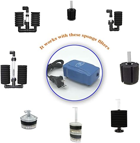 4X Bio Sponge Filter for Betta Fry Aquarium Fish Tank Up to 15 Gal