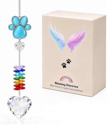 Dog Memorial Gifts for Loss of Dog,Pet Sympathy Crystal Memorial Suncatcher