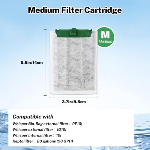 16PCS Medium Filter Cartridges Replacement for Tetra Whisper Bio-Bag Filter