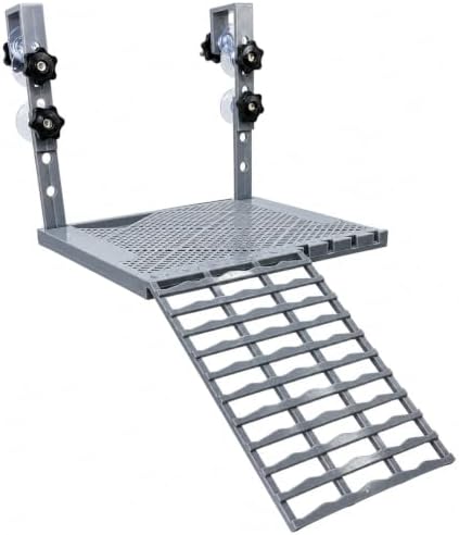 Turtle Basking Platform with Ramp & Food Tray, Adjustable Height