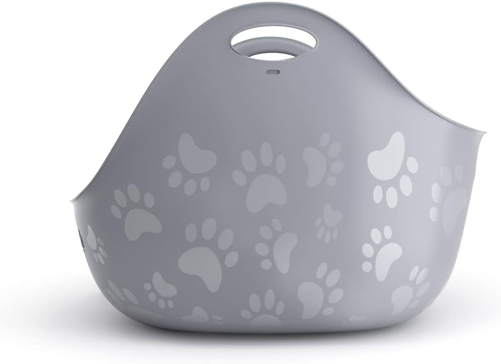 Litter Genie Cat Litter Box in Flexible Plastic with Handles, High Walls