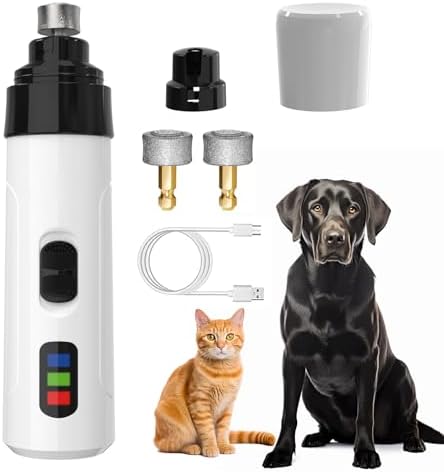 Upgraded Quiet Electric Dog Nail Grinder for Hard/Thick Pet Nails