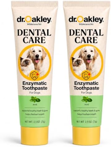 Dr. Oakley 2 Pack Cat or Dog Toothpaste Mint Flavor Enzymatic Safe Vet Formula