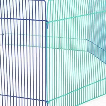 MidWest Homes for Pets Small Animal Pet Playpen/Exercise Pen, Blue and Green,1 Count (Pack of 1), Small Animal Playpen.