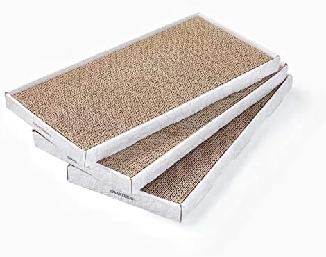 Cardboard Scratcher Pad Scratching Post:Smartbean 3PCS Cat Cardboard,Cat Scratch Pad,Cat Post,Double-Sided Design for Double Life…