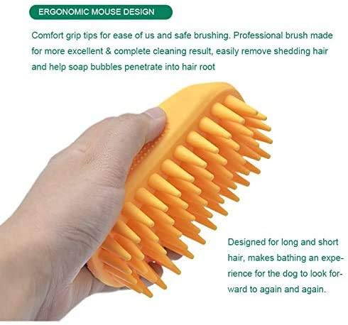 Pet Silicone Shampoo Brush for Long & Short Hair Medium Large Pets Dogs Cats - Image 3
