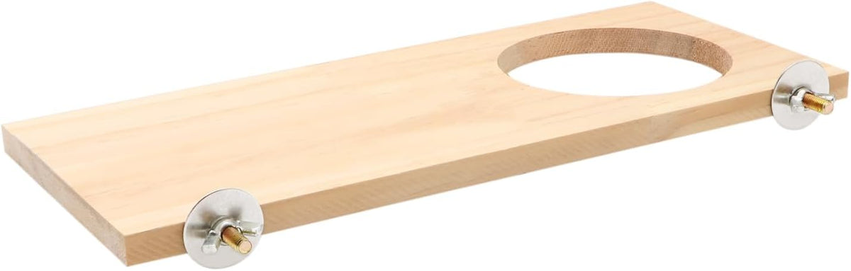 Wontee Bird Perch Stand Wooden Platform for Cockatiels Conures Rats Gerbils Chinchillas Squirrels (M1- with Hole)