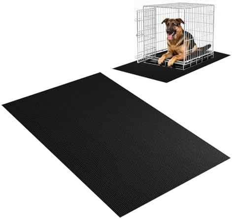 Pet Crate Floor Protection Mat, Mat for Under Dog Crate, 31.5" x 43.3" XXL Cut to Fit Design Washable Floor Covering Reusable Waterproof Non Slip Rug Whelping Pad for Pet (XX-Large)