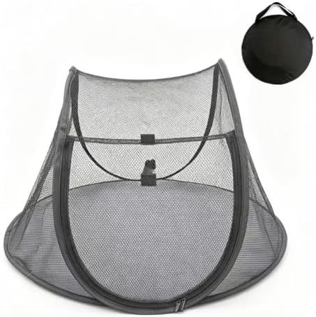 Pop-Up Cat Playpen, Portable Mesh Pet Tent, Indoor Outdoor Foldable Exercise Fence for Kittens, Rabbits, Guinea Pigs & Small Critters