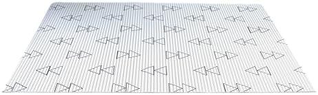 Fresh Kitty Durable XL Jumbo Foam Litter Mat – Phthalate and BPA Free, Water Resistant, Traps Litter from Box, Scatter Control, Easy Clean Mats – White Triangles 40" x 25"