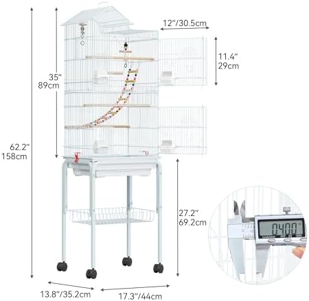 YITAHOME 62 inch Metal Bird Cage, Large Parakeet Cages