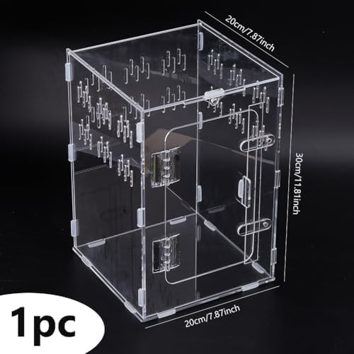 DICOSMETIC 1Pc Jumping Spider Enclosure Acrylic Transparent Enclosure Large Reptile Breeding Enclosures Tarantula Spider Box for Small Reptile Spiders Amphibians
