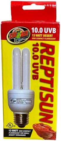 Zoo Med Reptisun 10.0 Uvb Mini Compact Fluorescent 13 Watt, Pack of 2