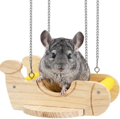 Wood Chinchilla Hammock with Felt Base Absorbs Paw Pressure