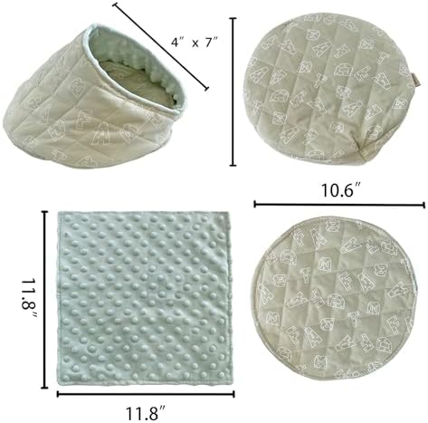 Cuddle Sack Sleeping Bag Pouch Hideout Cave for Hedgehog, Sugar Glider, Hamster, Rat, Other Small Animal Beds with Flannel Blanket