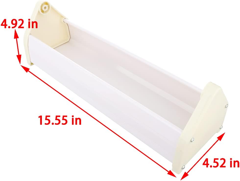 2 Pcs Pigeon Feeder Durable Reinforced Plastic Food Box Feeding Dish Storage Trough for Bird Pigeon Parrot Duck Home Poultry (Length: 15.5")
