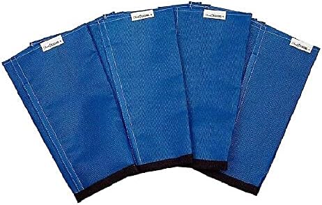SHOOFLY Horse Leggins, Patented Loose Fitting Boots, Breathable Plastic Mesh (Blue/Large)