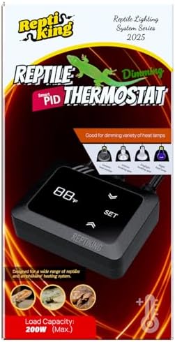 Reptile Dimming Thermostat, Heat Lamp Temperature Controller, Reptile Terrarium PID Digital Thermostat, Heating Controller for Basking Spot Heat Bulbs and Ceramic Heat Emitter