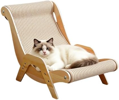 Extra Large Cat Scratching Lounge - Multi-Layer Solid Wood & Sisal, XXL Cat Scratcher and Bed for Large Cats, Furniture Protector with 110lb Capacity