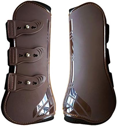 Open Front Jumping Tendon Horses Boots, Secure Leg Protection, Lightweight and Tough Dressage Horse Riding Equestrian Equipment
