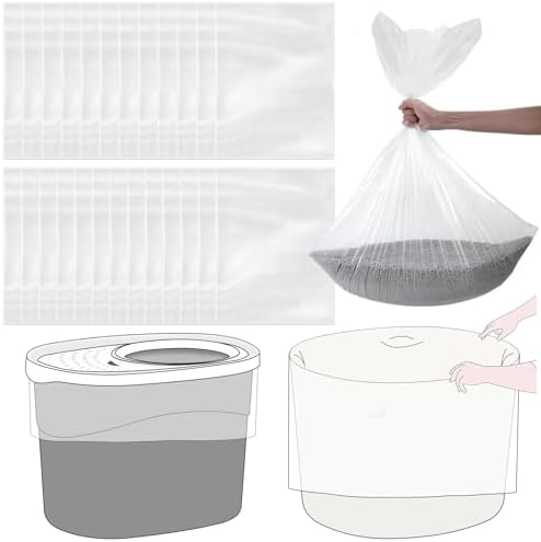 Cat Litter Box Liners Compatible with IRIS Top Entry Cat Litter Box - 25 Pack, Tear-Resistant and Spill-Proof, Perfect Fit for Most Top Entry Litter Pan Models