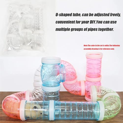Hamster Tunnel Tubes DIY Toys Cage Accessories for Dwarf Gerbils