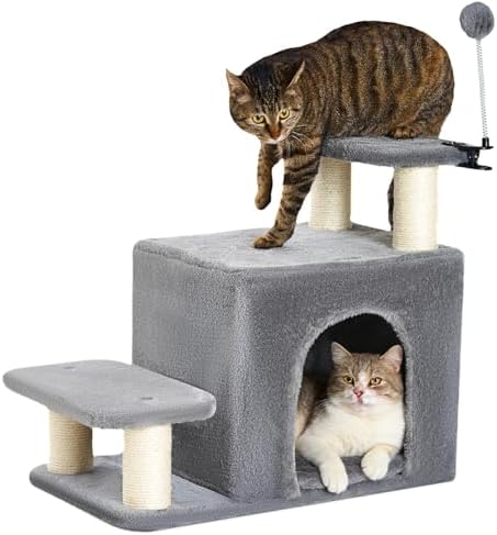 Happi N Pets Cat Stairs for Bed, Stable Pet Step with Condo, 3 Combinations