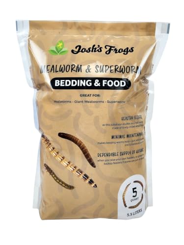 Josh's Frogs Mealworm & Superworm Wheat Bran Bedding and Food Source (5 Quarts) (Pack of 2)