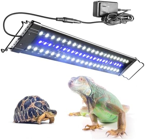 REPTI ZOO UVB Reptile Light with Dimming | 10.0 UVB LED Light Bulb for Desert Reptile | 12W 28 inch UVB Lamp for Bearded Dragon Snake Gecko Lizard | Reptile Light Bar Fixture with Controller