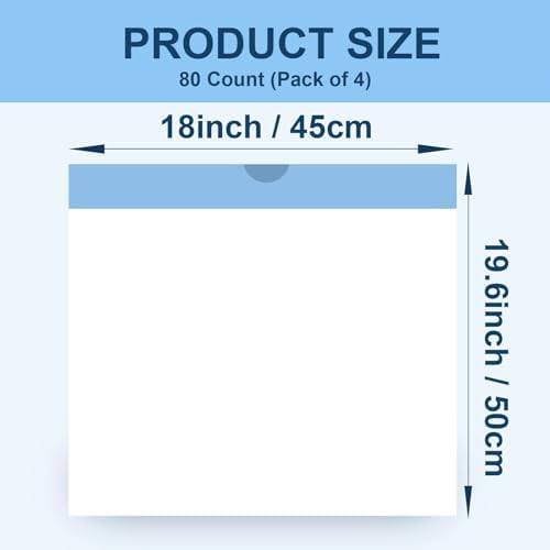 17.5"Opening x 18"L Cat Litter Box Liners for Self-Cleaning Cat Litter Box, Replacement Automatic Litter Box Liners, 4 Rolls Drawstring Trash Bags for Robot, Extra Thick（4 Packs/80 Counts）