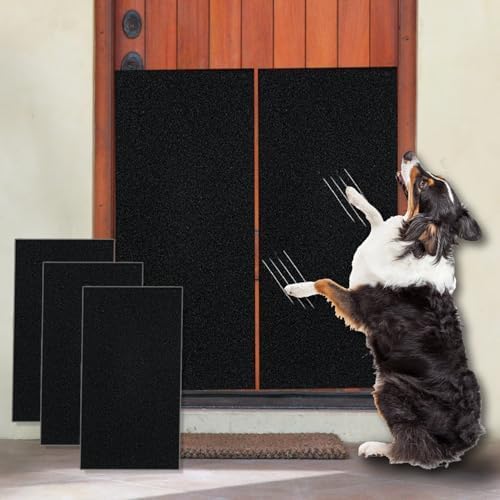 Dog Scratch Board,Dog Door Scratch Protector,Black, 10in×12.5ft