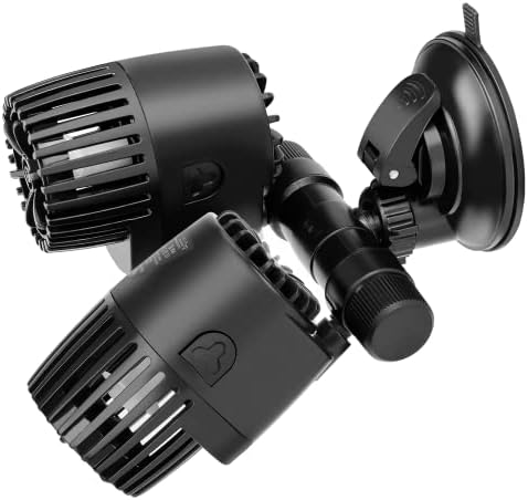 AQQA Aquarium Wave Maker,Suction Cup Fish Tank Double Powerhead Pump