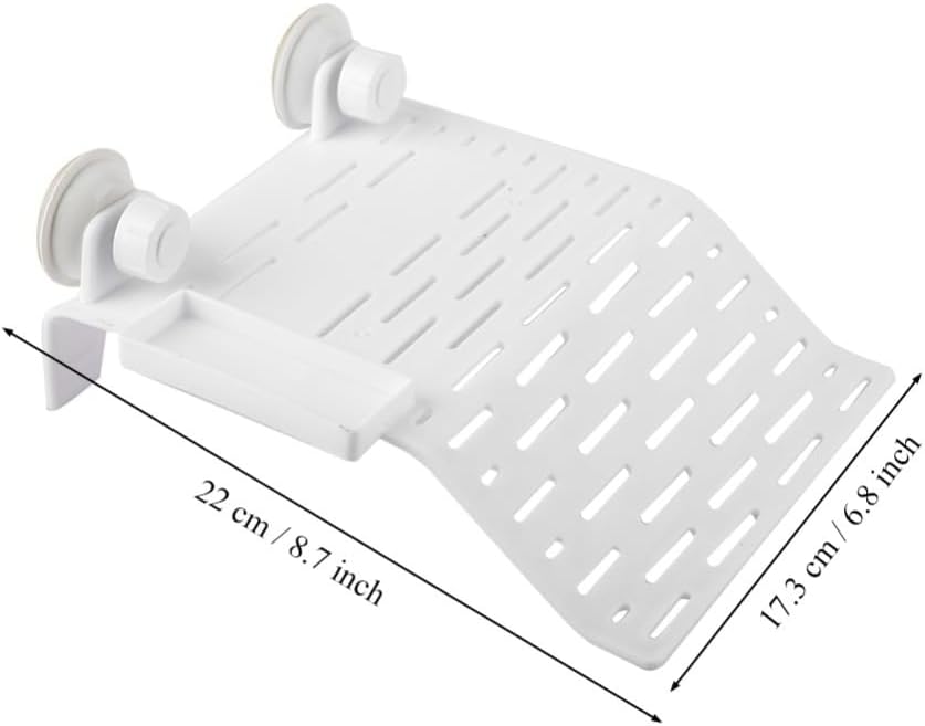 Aquarium Reptile Platform with Suction Cup Floating Dock for Turtles and Frogs Food Container and Resting Terrace for Fish Tank Habitat