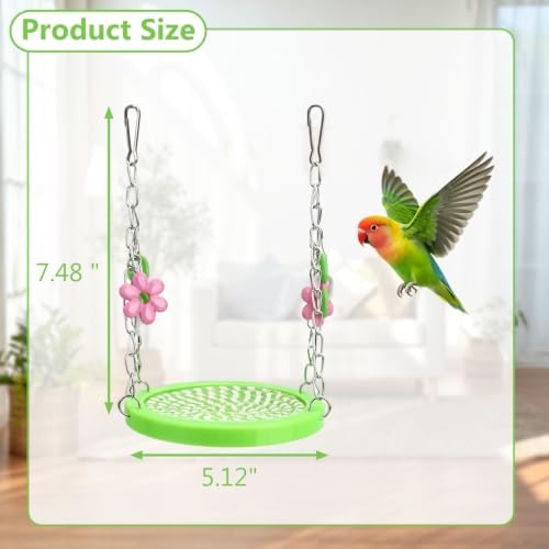 Litewoo Bird Swing Hammock Stand Climbing Toys for Parrot Cage