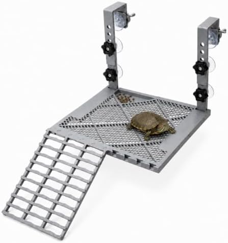 Hanging Turtle Basking Platform with Ramp and Feeding Tray