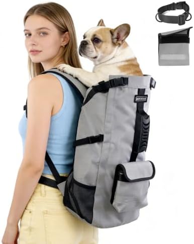 Dog Backpack Carrier for Medium Dogs up to 30 lb, Hiking & Travel