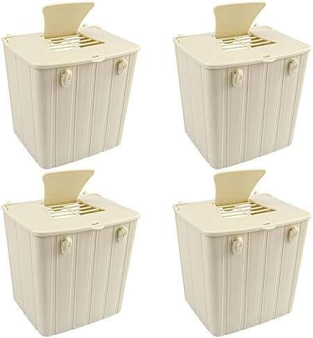 4PCS Plastic Bird Nest Box Bird Nest Breeding Boxes Outdoor Indoor Mounted Parrot Nest Boxes for Birds Finch, Squirrel, Parrot, Budgie