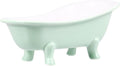 VICASKY Hamster Ceramic Bathtub Small Animal Bed Pet Sleeping Chinchilla Bath Hideout Toys Guinea Pig Food Bowl for Hamster Habitat House Light Green,6.14 X 3.14 X 2.75 Inch