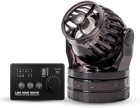 Aqua Dream 1600 GPH 24V DC Wave Maker Pump - Sine Wave Technology Ultra Quiet Circulation Pump with LED Digital Controller, Magnetic Mount for Marine & Coral Reef Aquariums - 1 Pc