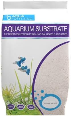 Aqua Natural Substrate, Sugar White Sand, 10lb