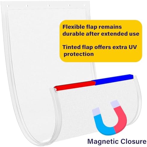 2Pack Pac11-11039 Large Dog Door Replacement Flaps , frosted clear