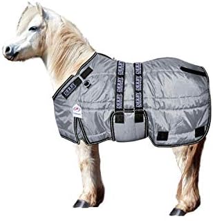 Derby Originals Nordic Tough Closed Front 420D Water Resistant Winter Mini Horse and Pony Stable Blanket 200g Medium Weight, Charcoal, 62"