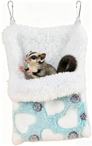 Sugar Glider Bonding Pouch, Sugar Glider Pouch, Comfortable Sleeping Bag for Sugar Gliders and Small Animals, Heart Pattern Design