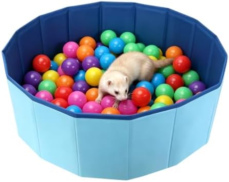 24" x 8" Ferret Ball Pit, Ferret Swimming Pool, Small Animal Playpen for Ferret, Rabbit, Cat, Guinea Pigs (Excluding the Ball)