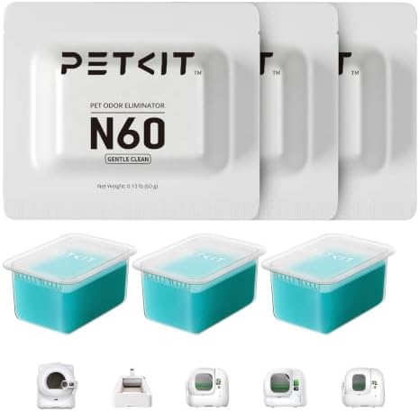 PETKIT Odour Eliminator N60 for Purobot Ultra, Purobot Max Pro 2,Purobot Max 3 Premium and PUROBOT Crystal Duo Self Cleaning Cat Litter Tray, 3Pcs