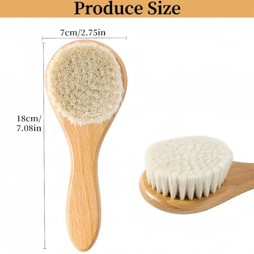 Chicken Feather Brush,Extra Soft wool Pet Brush with Wood Handle,suitable for Dog Chicken Cat Hamsters Guinea Pigs Rabbits and Small Animal Grooming and Bath Care