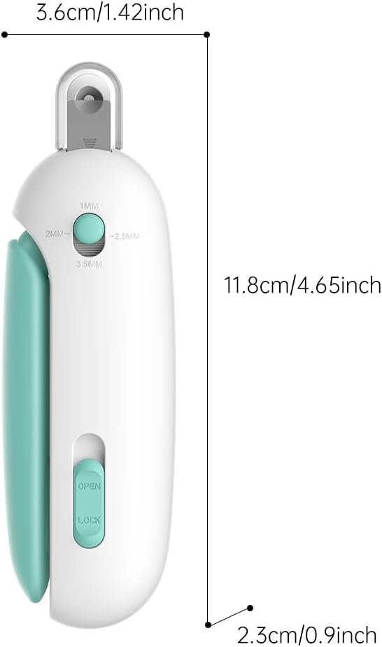 Adjustable Round-Hole Cat Nail Clipper (Blue)