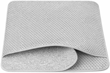 Double Layer Cat Litter 36"x24" Mat-Waterproof, Non slip, Easy Clean Litter Trapping Mat for Cats