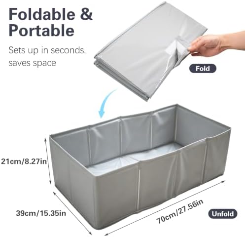 Small Animal Playpen, Thicken PVC Foldable & Waterproof Small Dog Pool